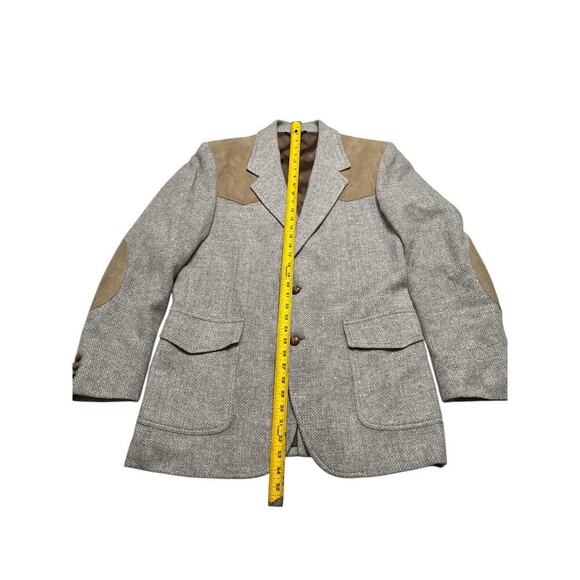 Vintage Pendleton Men’s Western Herringbone Tweed Wool Suede‎ Jacket - 42 Long - Picture 7 of 7